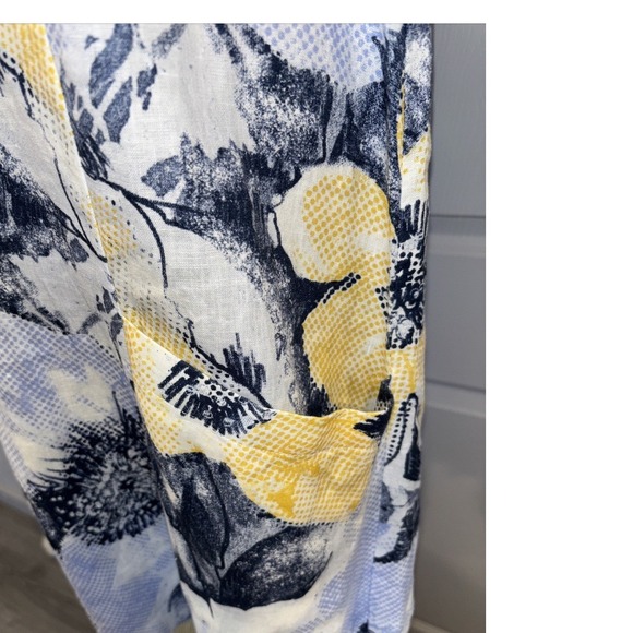 NEW Liv by Habitat Clothes Easy Floral Cowl Tank Dress Women Size S Blue Yellow - Picture 8 of 9